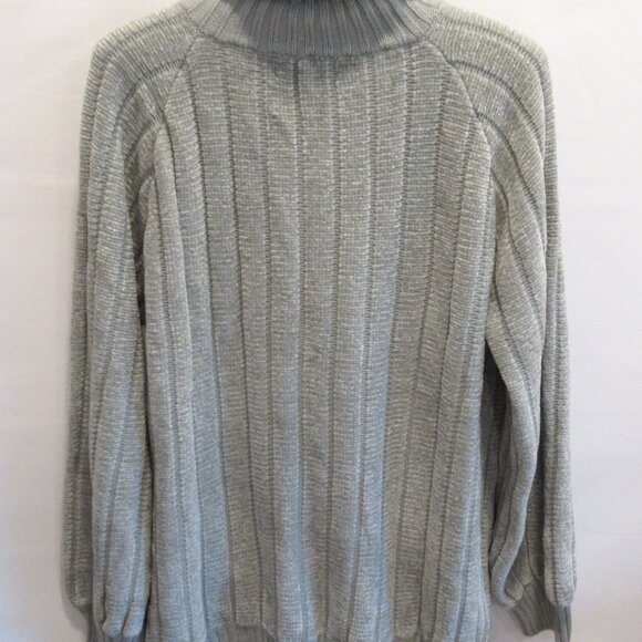 Draper's & Damon's gray zip front long sleeve cardigan sweater *Sz M* - Picture 4 of 5